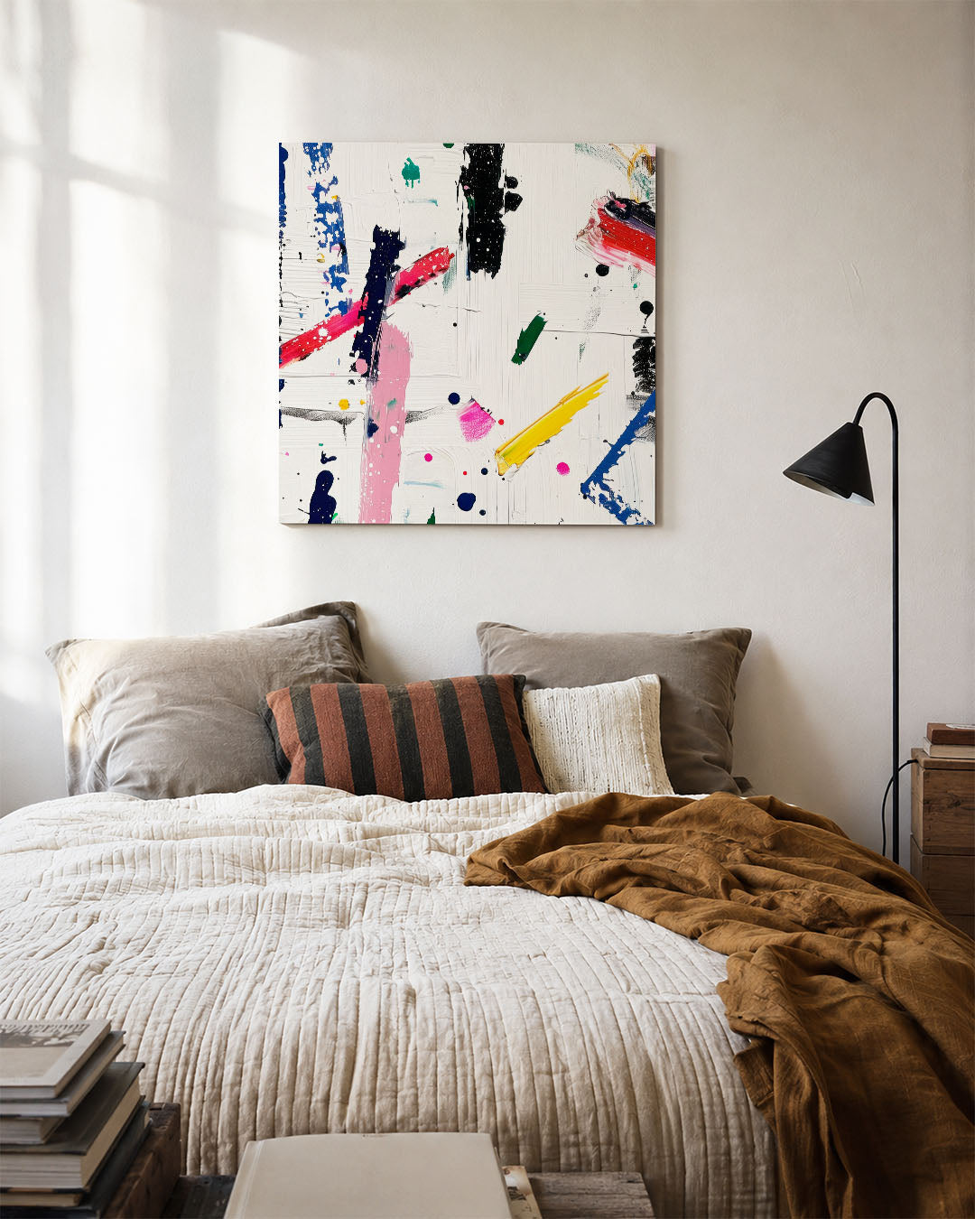 Dynamische kleurenexplosie Kunstwerk
