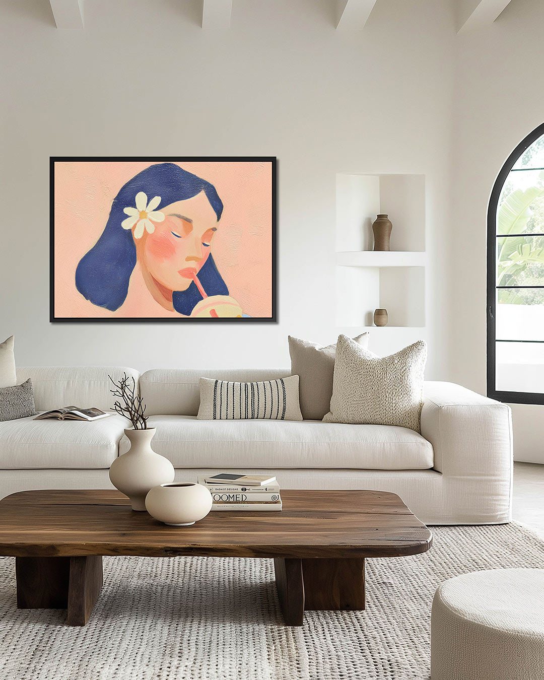 Dromerige vrouw Kunstwerk