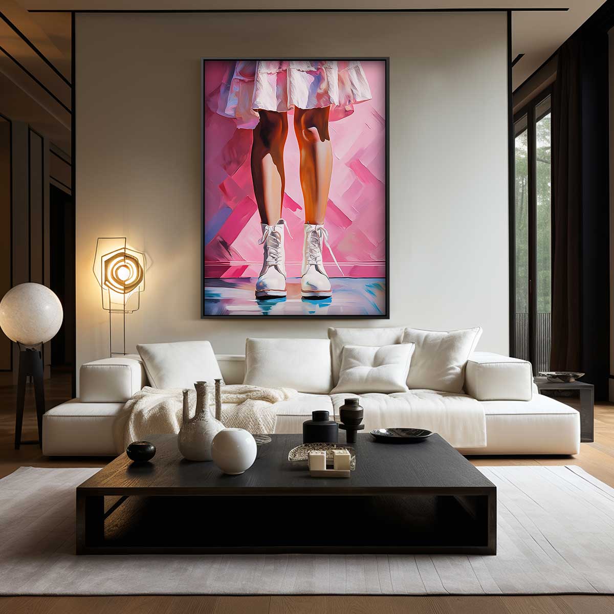 Stoere Stappers in Roze Sfeer Kunstwerk-canvas-dibond-plexiglas-wanddecoratie-WallArtistic