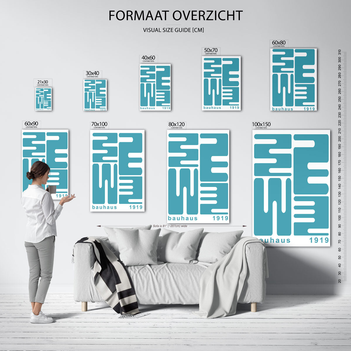 Vorm en lijnenspel Poster
