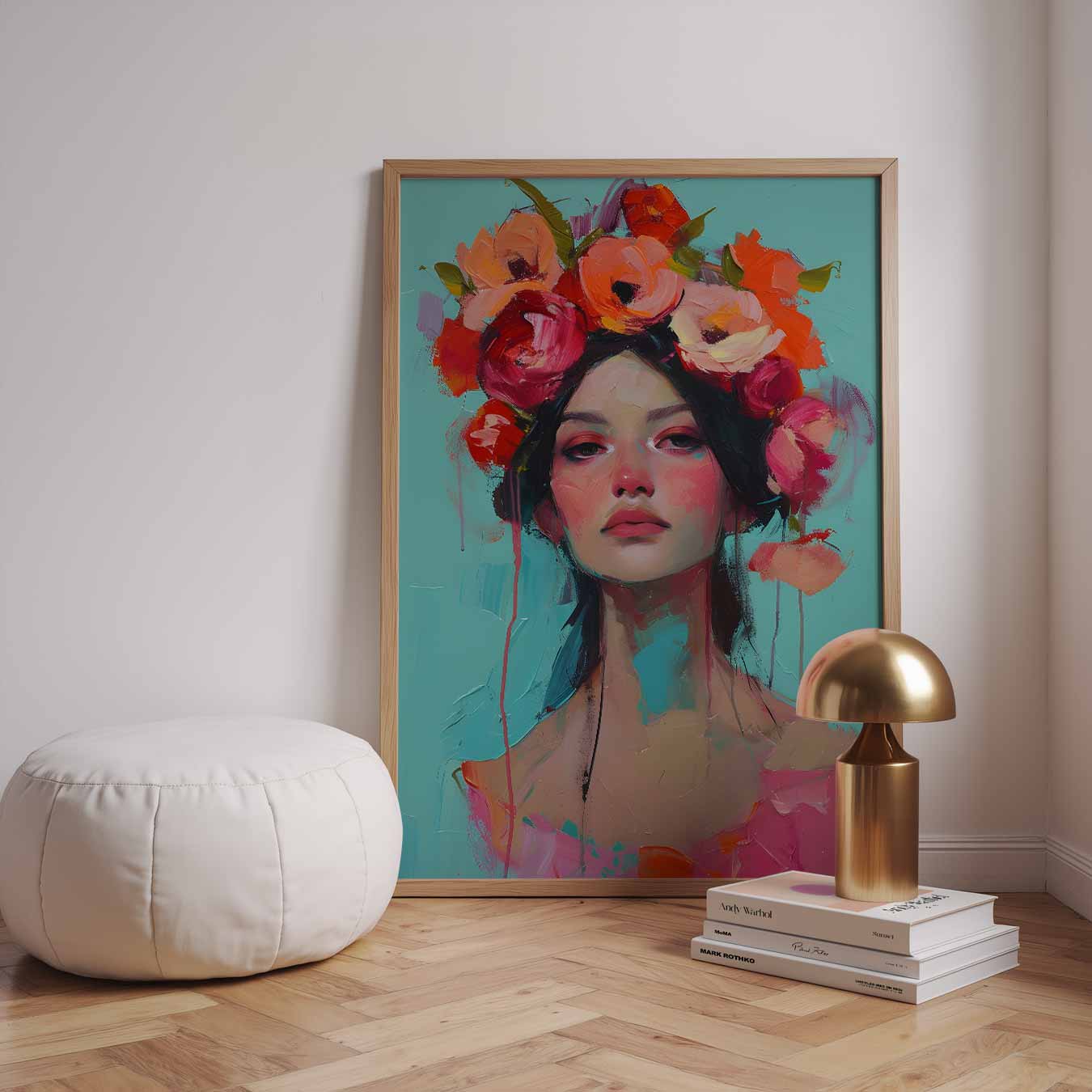 Bloemen Prinses Portret Poster