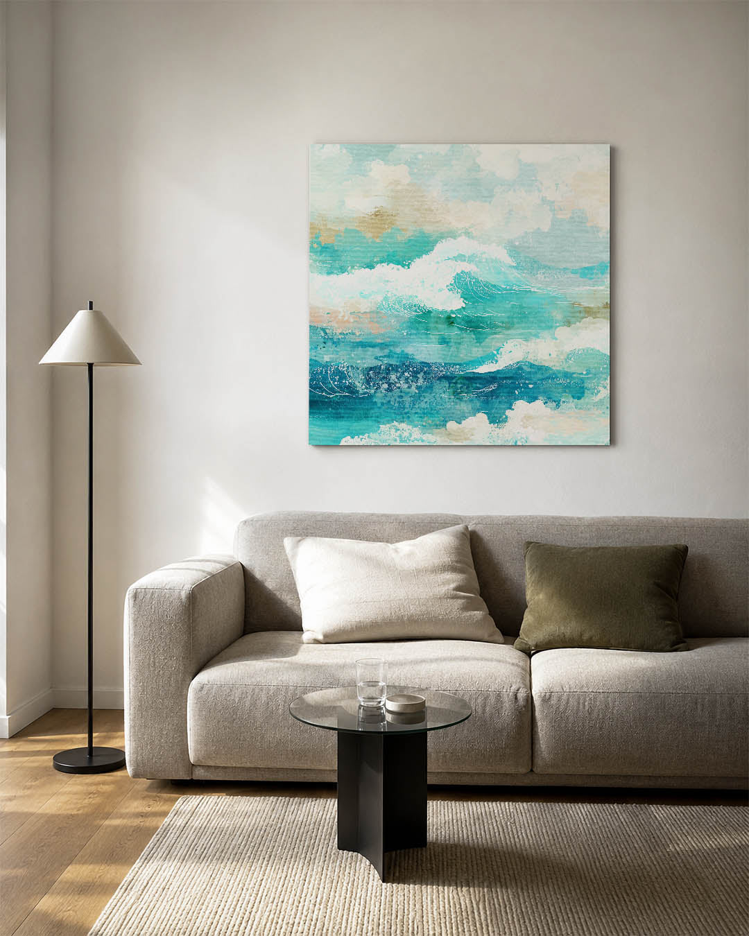 Dynamische zee Kunstwerk