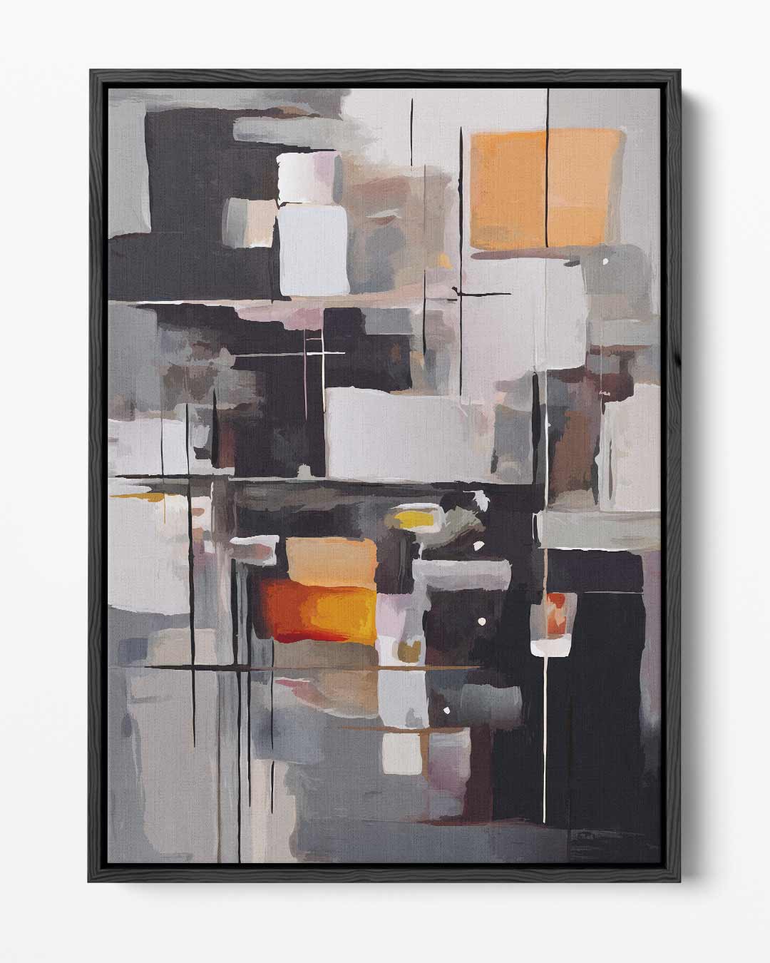 Abstracte Geometrie in Kleuren Kunstwerk-canvas-dibond-plexiglas-wanddecoratie-WallArtistic