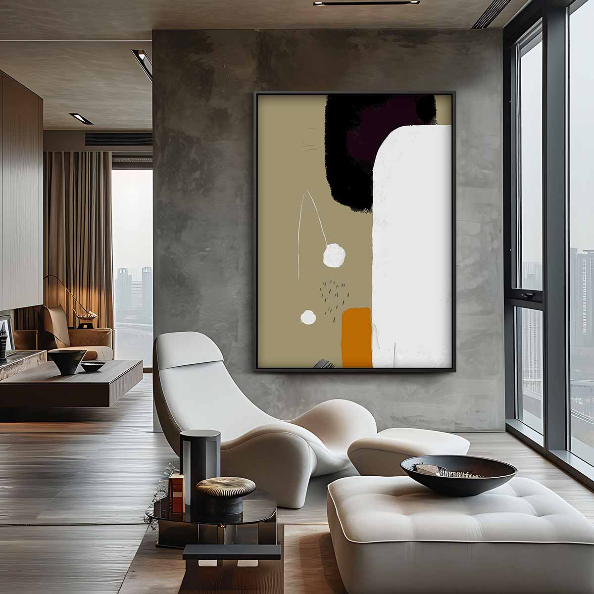 Abstracte Rust Kunstwerk-canvas-dibond-plexiglas-wanddecoratie-WallArtistic