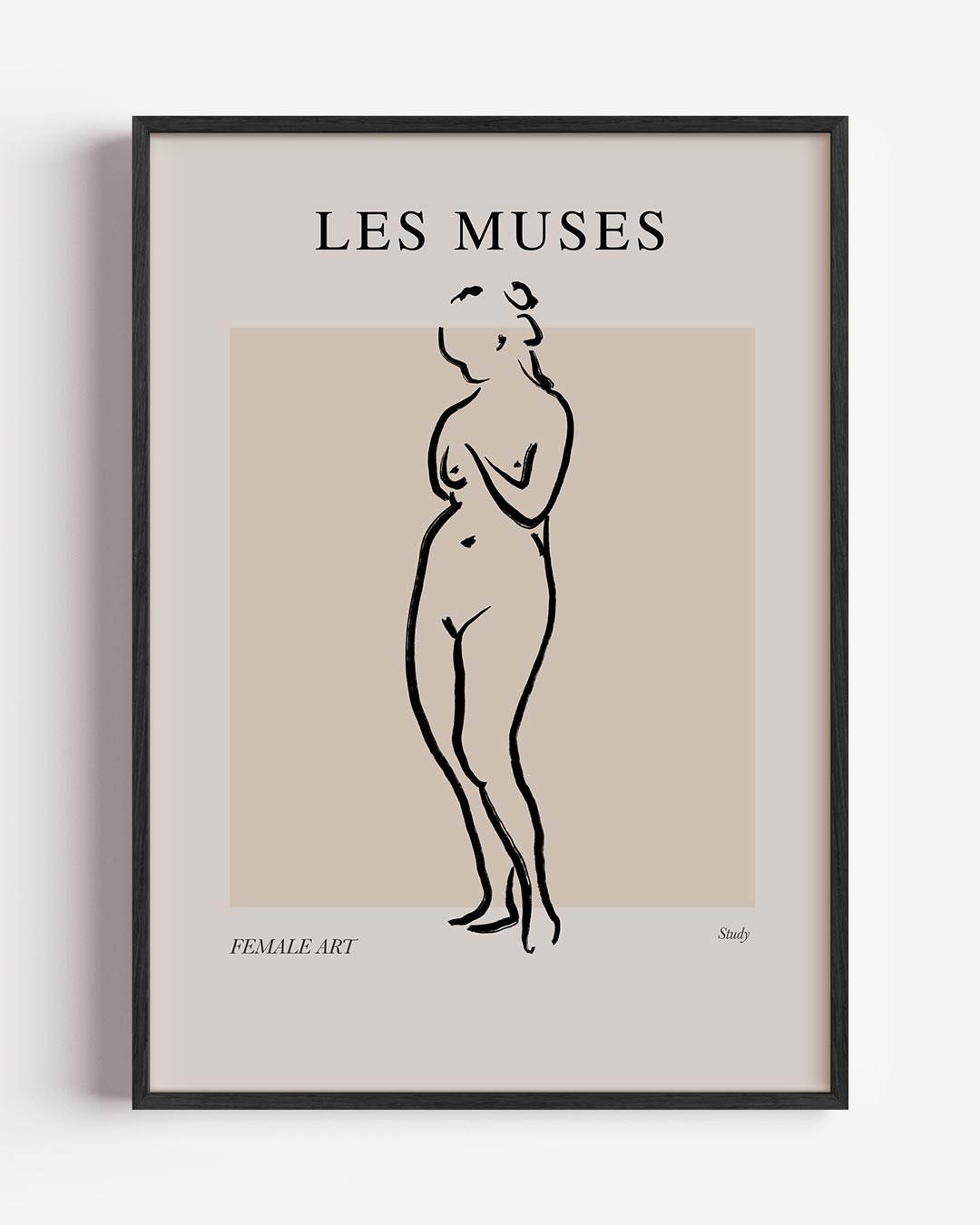 Elegante Lijntekening van een Vrouw Poster-WallArtistic