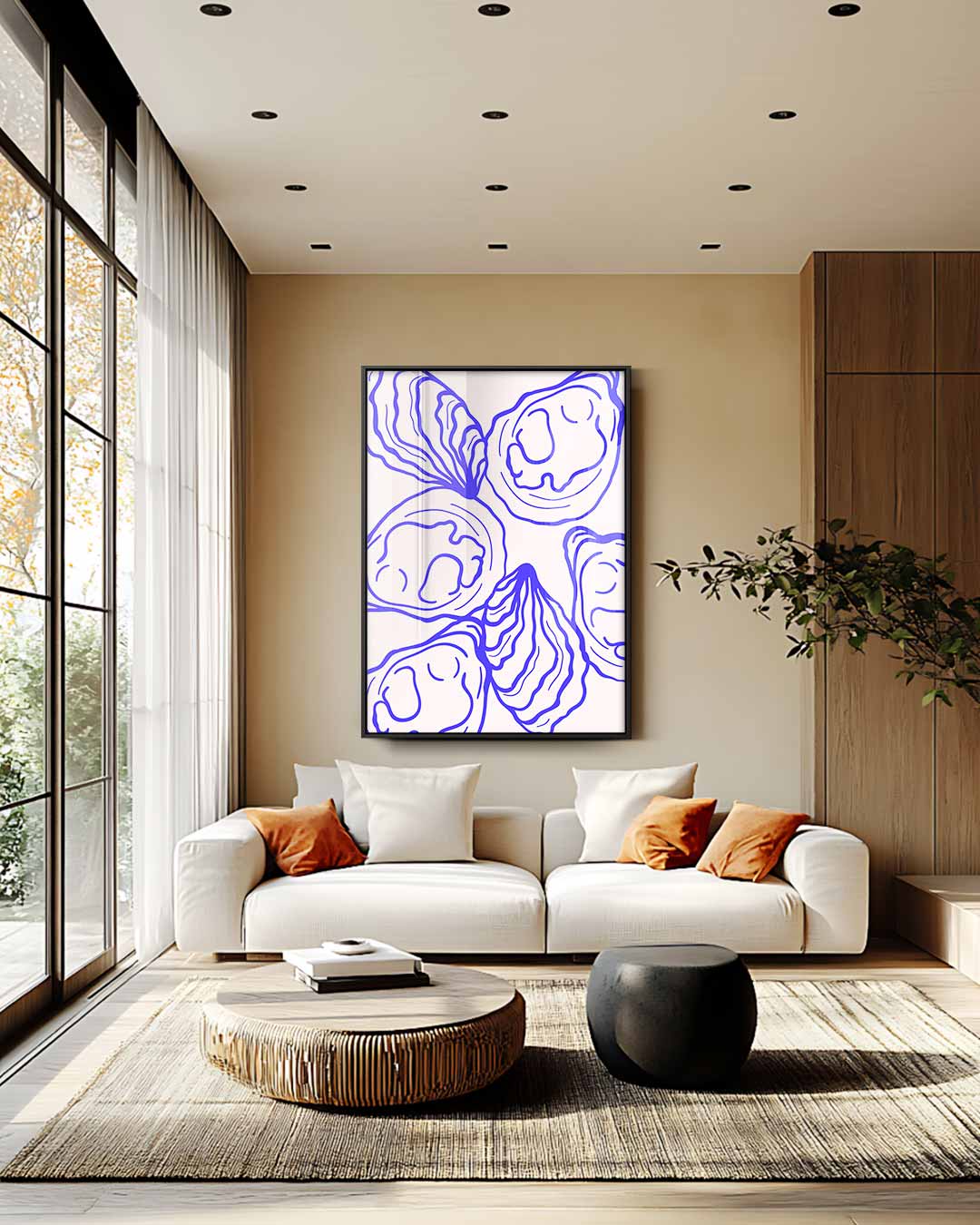 Abstracte Schelpen Kunstwerk-canvas-dibond-plexiglas-wanddecoratie-WallArtistic