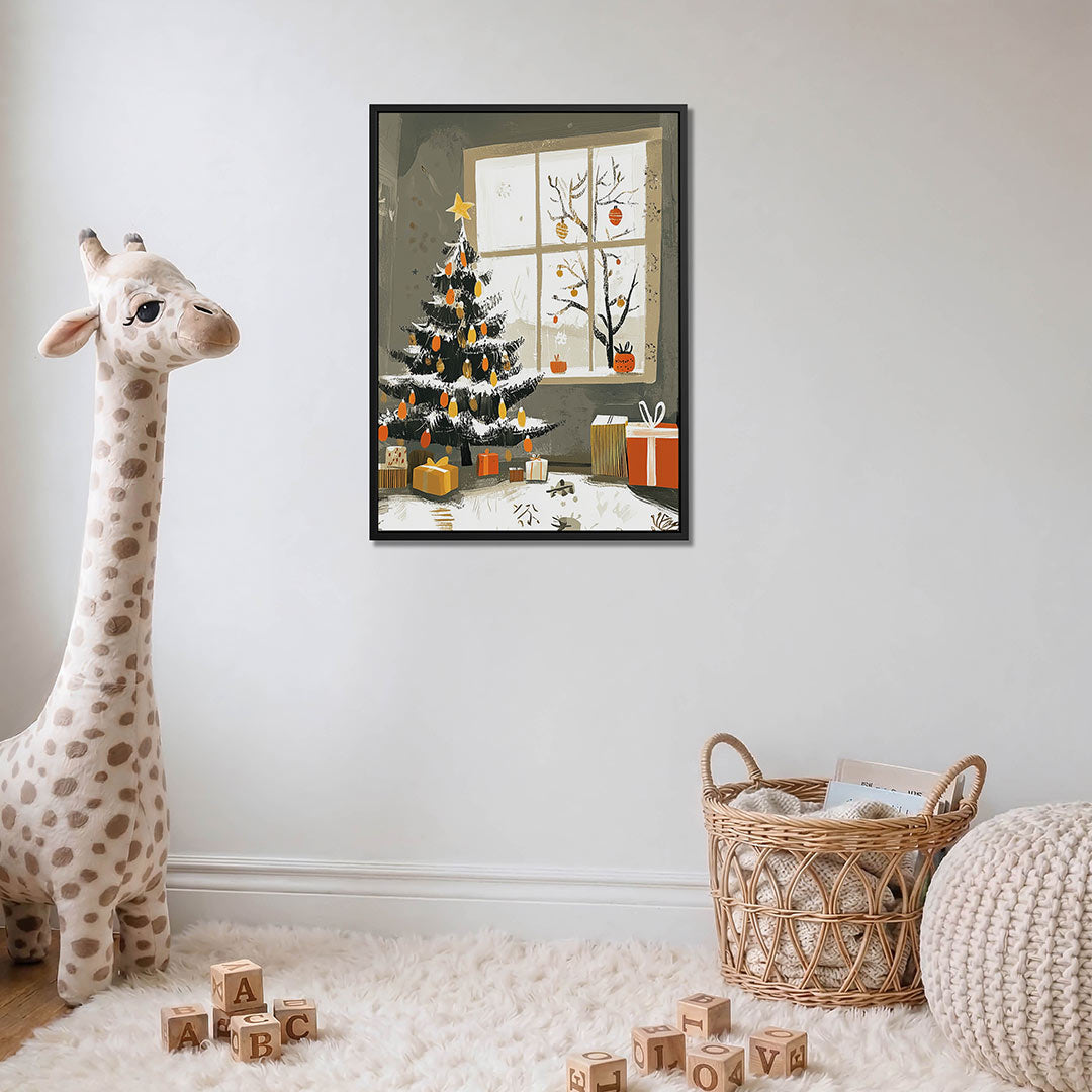 Kerstboom en cadeaus Kunstwerk