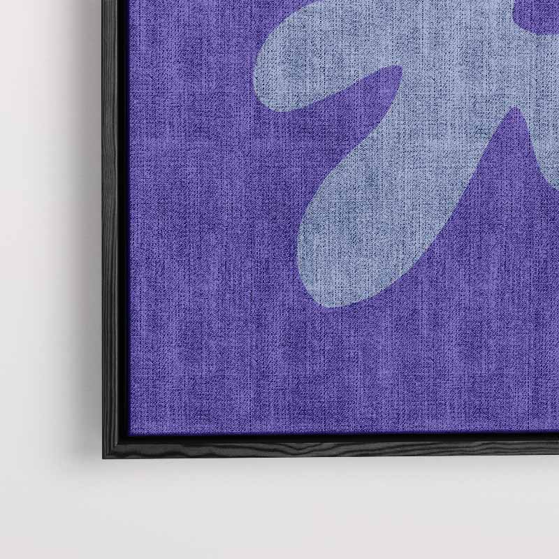 Blauwe Botanische Vormen Kunstwerk-canvas-dibond-plexiglas-wanddecoratie-WallArtistic