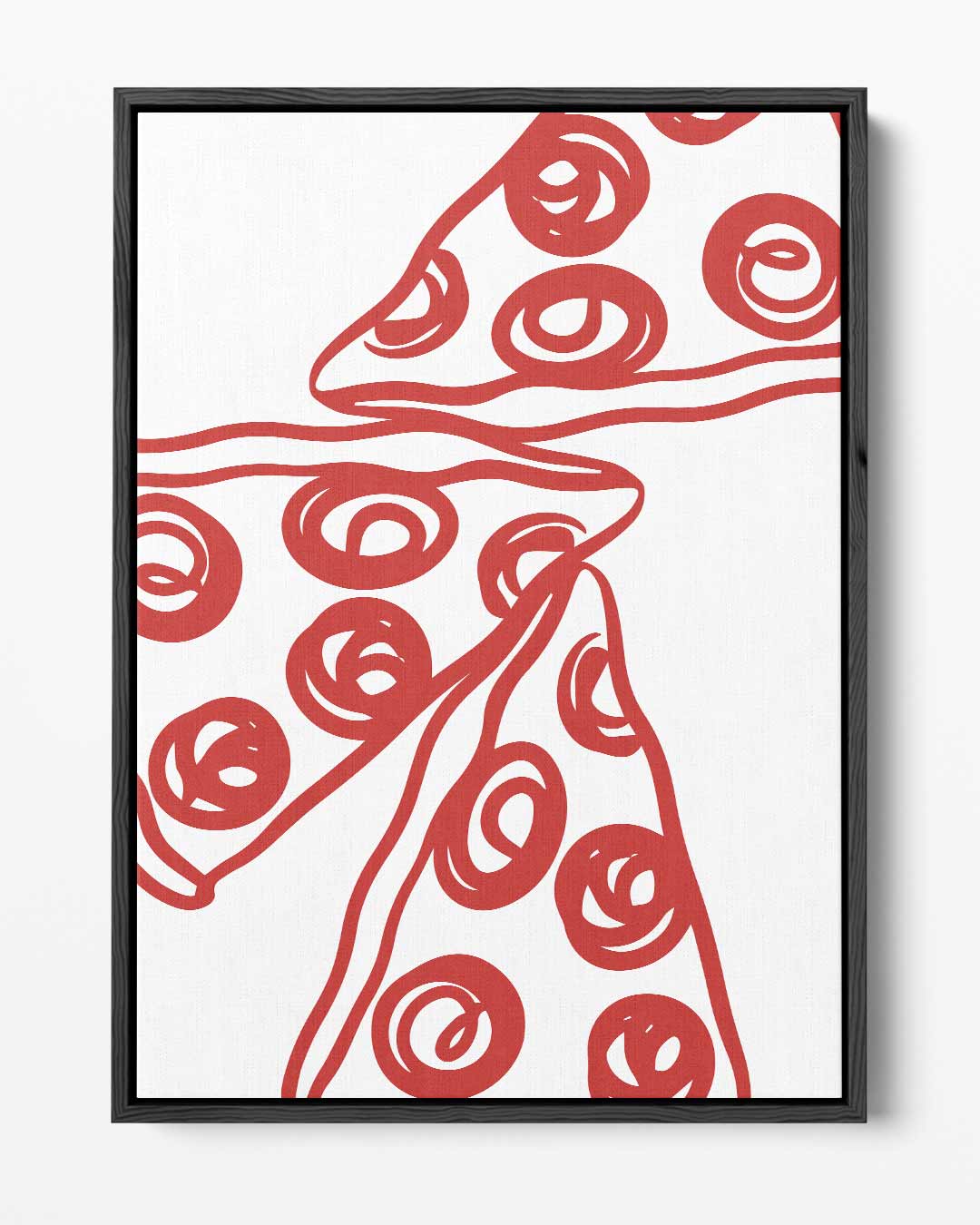 Pizza Pop Art Print Kunstwerk-canvas-dibond-plexiglas-wanddecoratie-WallArtistic