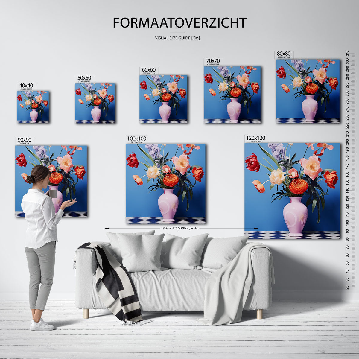 Bloemen in vaas Poster