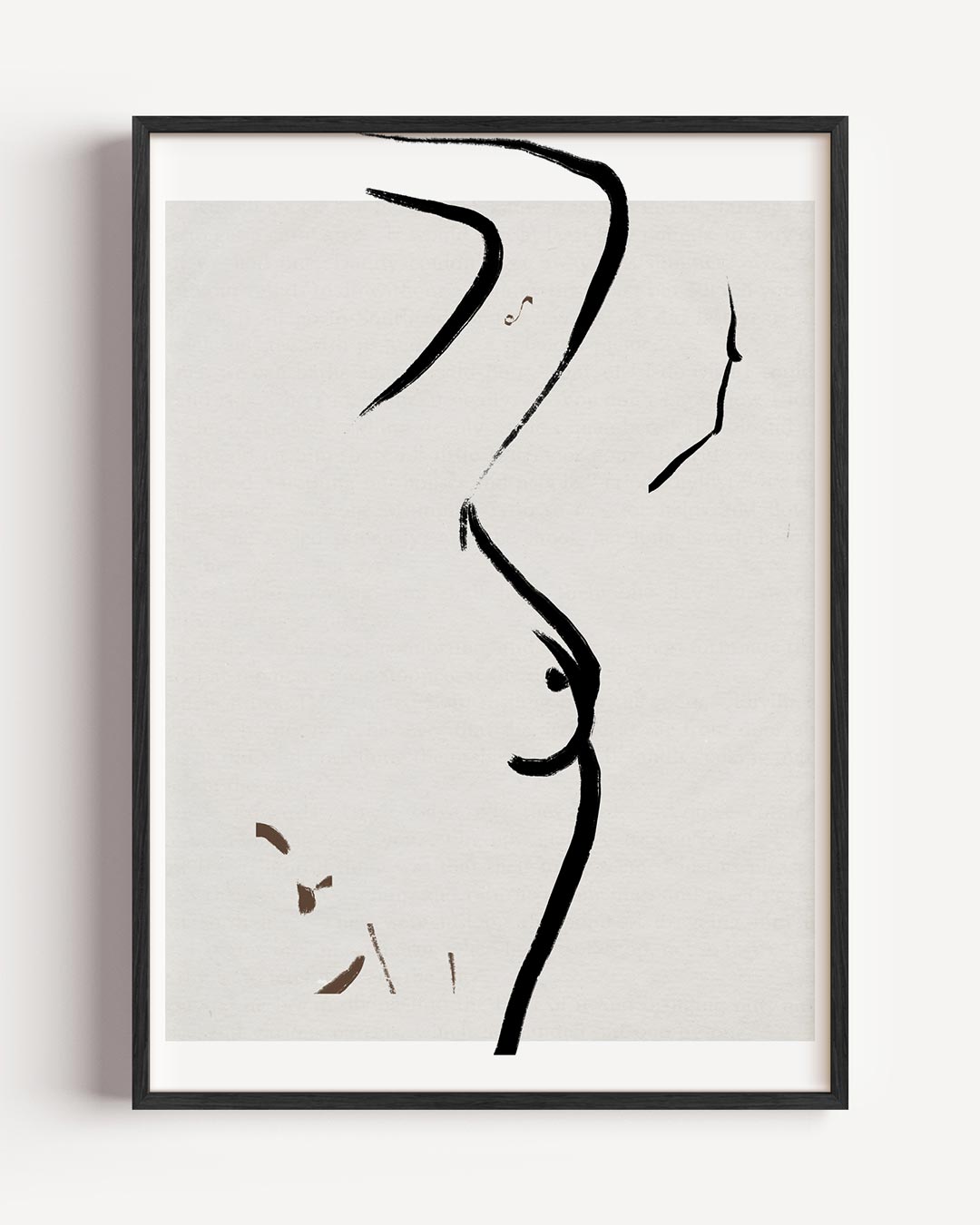 Elegante Minimalistische Vrouwelijke Silhouet Poster-WallArtistic