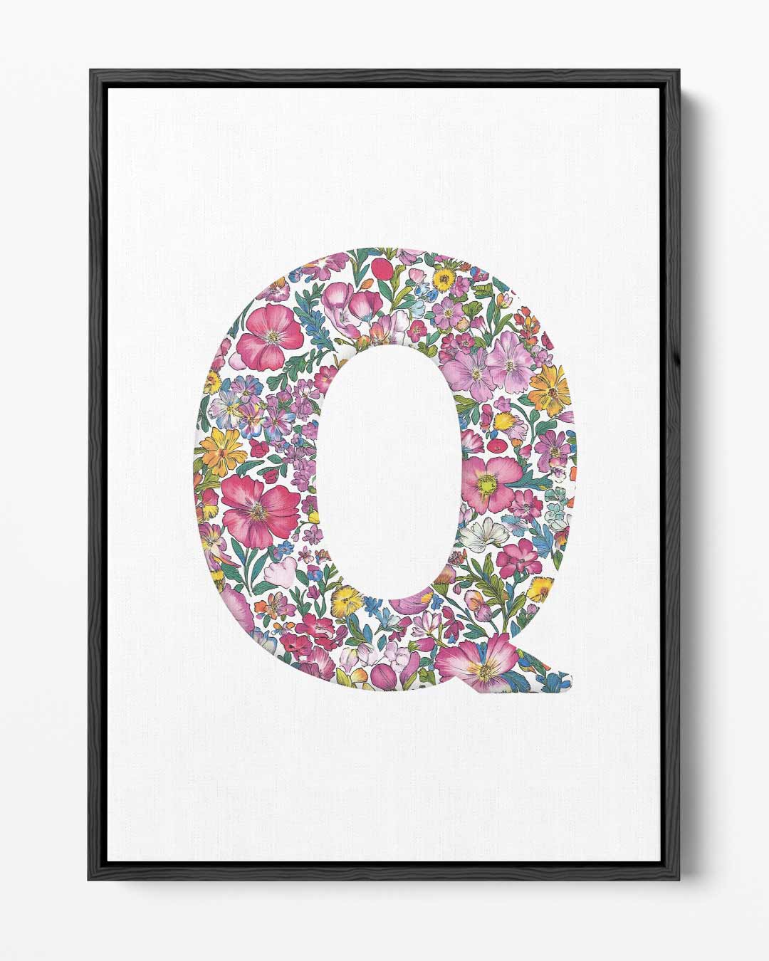 Bloemenletter Q Kunstwerk-canvas-dibond-plexiglas-wanddecoratie-WallArtistic
