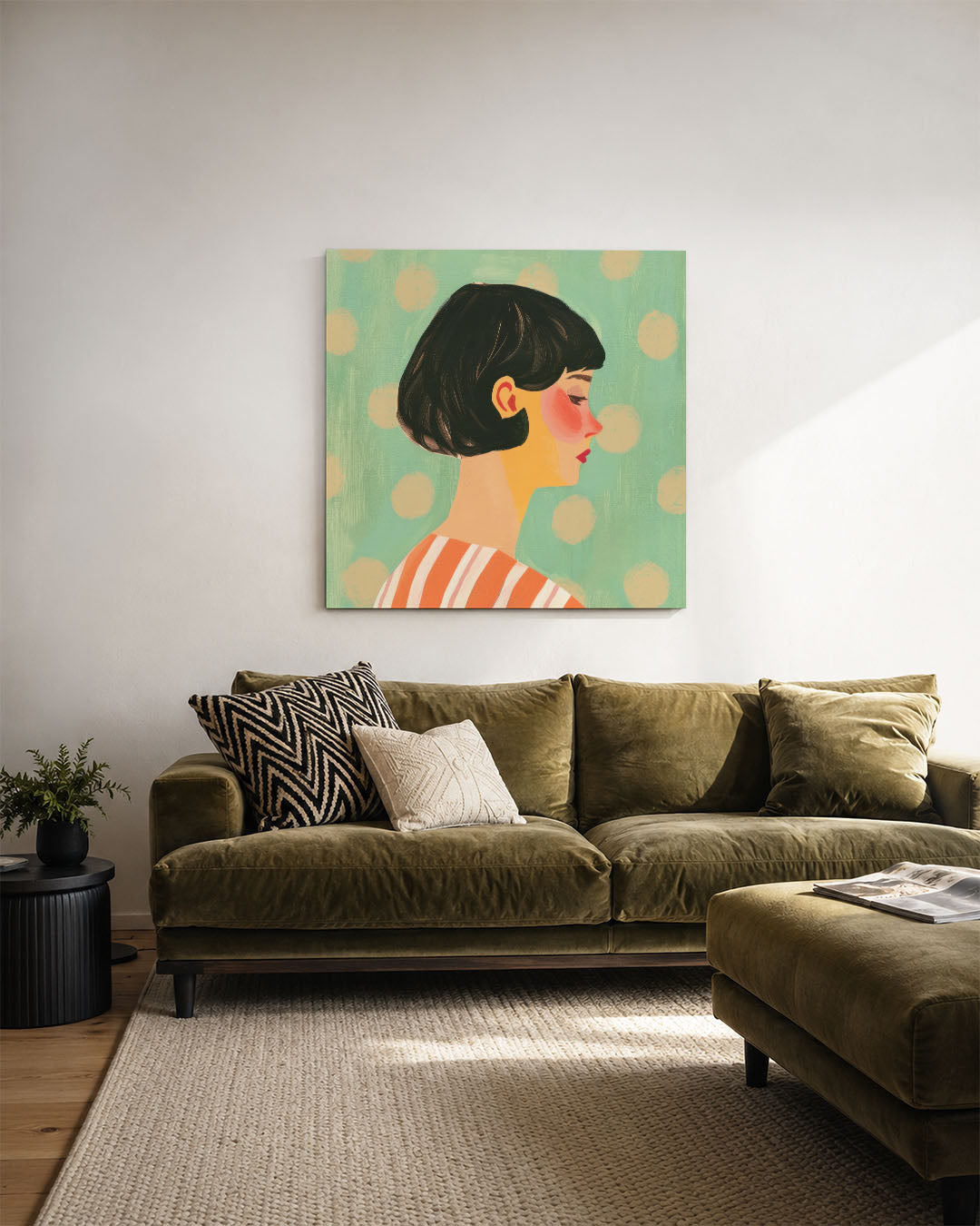 Portret zijaanzicht Kunstwerk