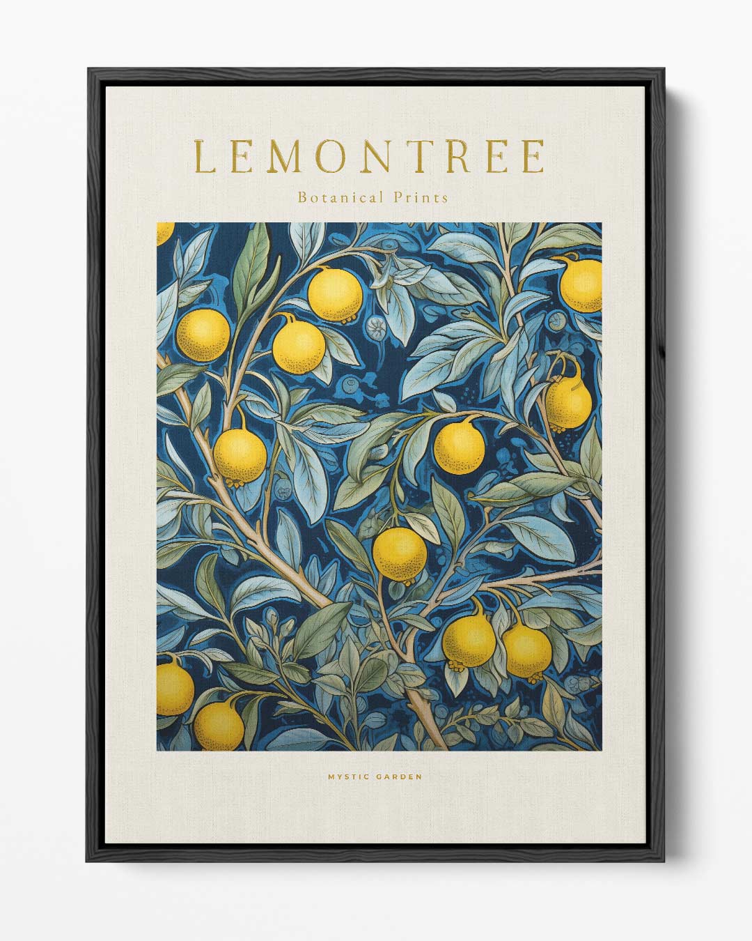 Botanische Citroenprint Kunstwerk-canvas-dibond-plexiglas-wanddecoratie-WallArtistic
