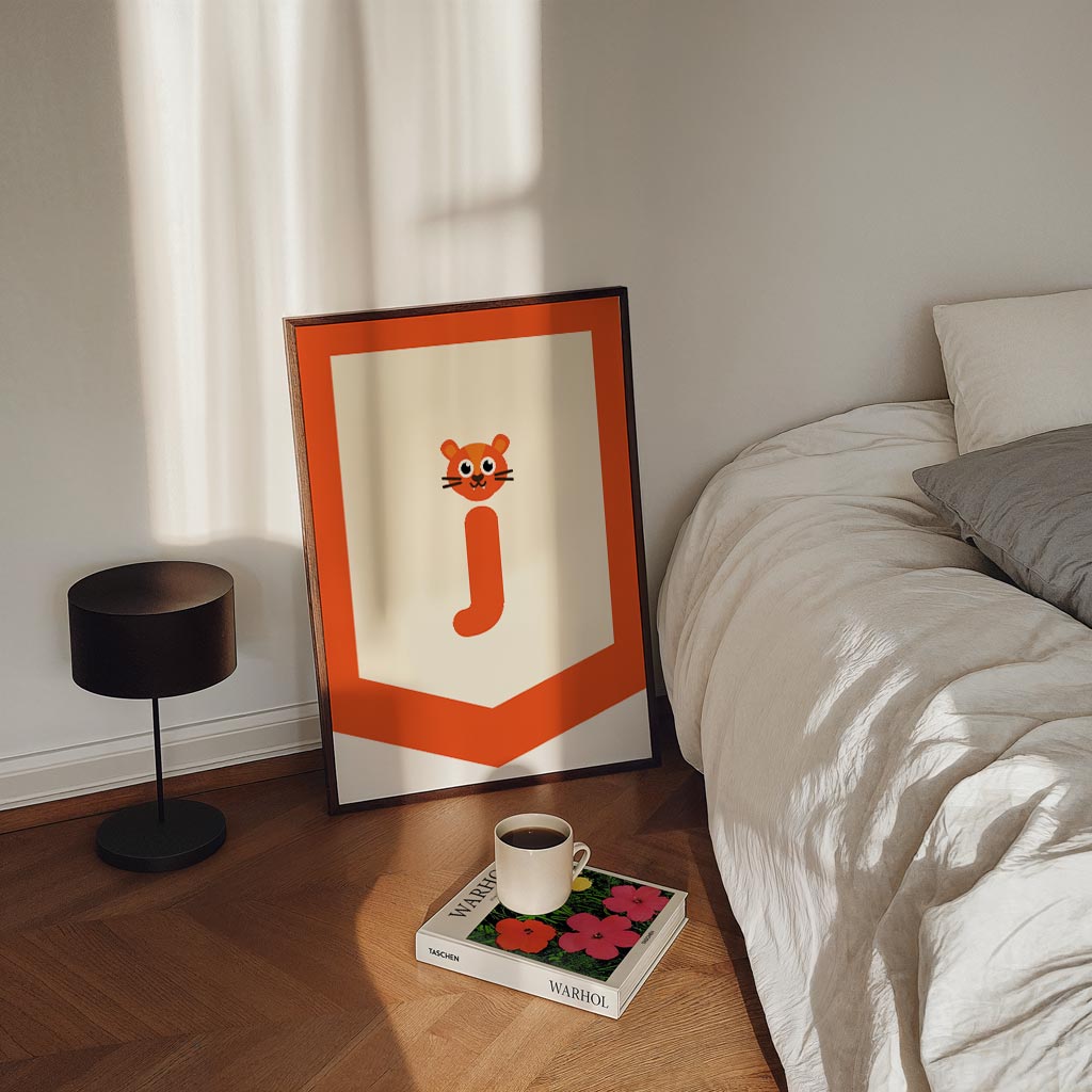 Speelse Tijger Letterposter