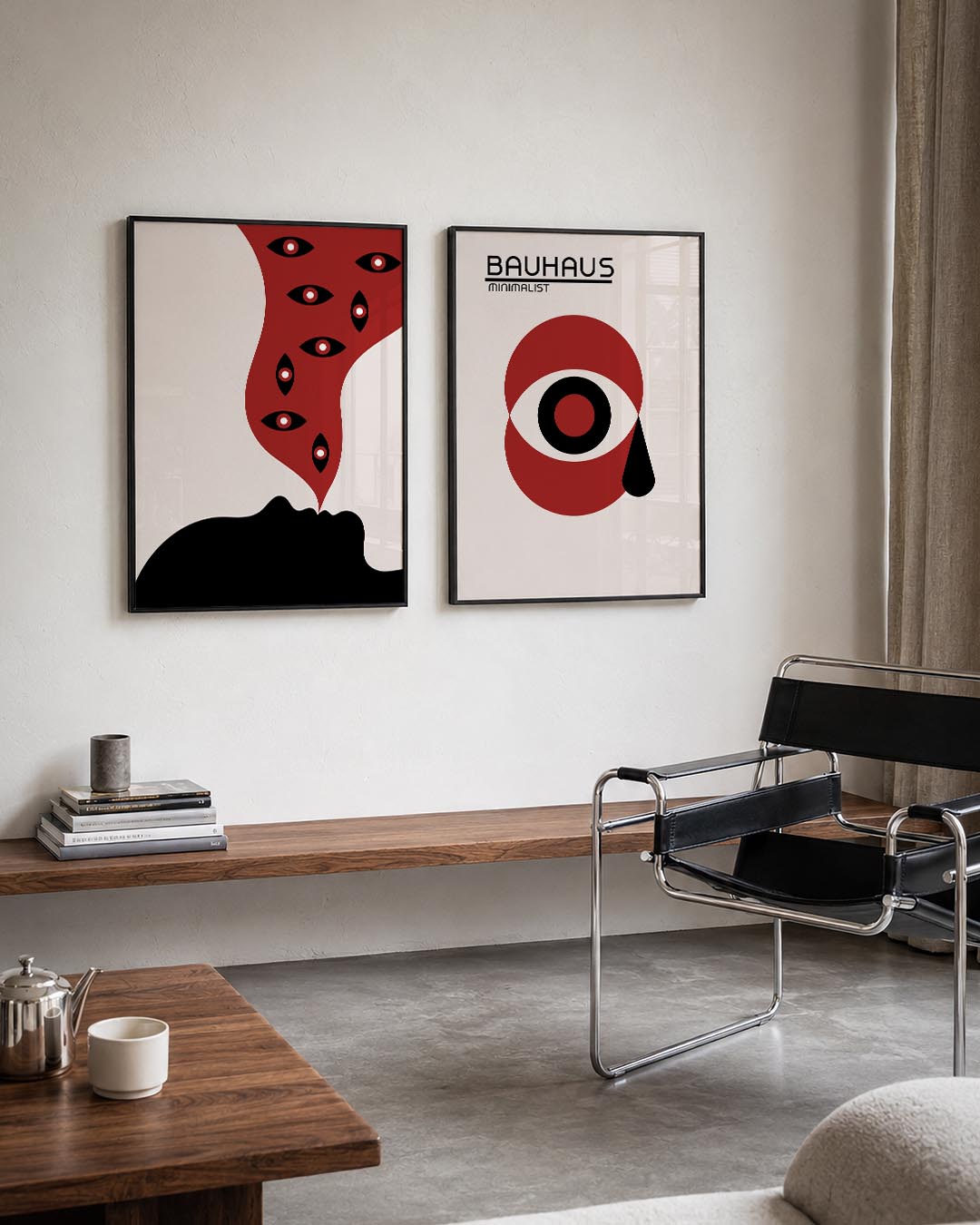 Oogvormen en silhouet Posterset