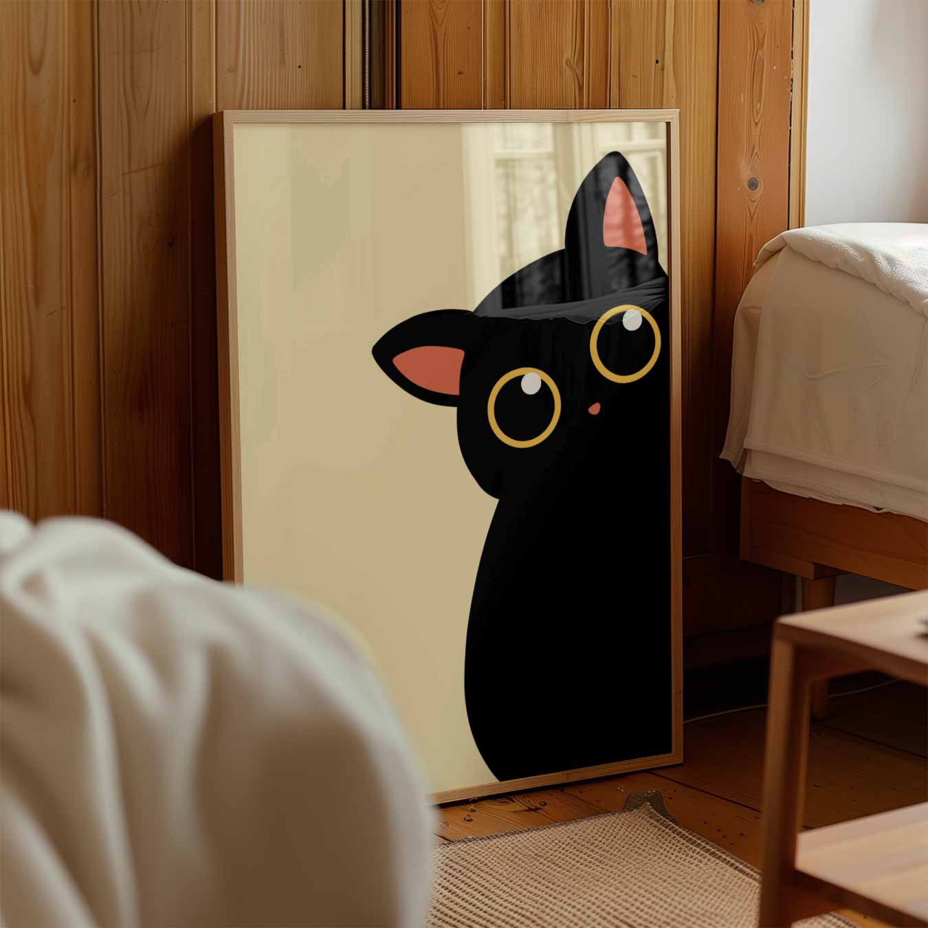 Schattige Kat in Minimalistisch Design Poster