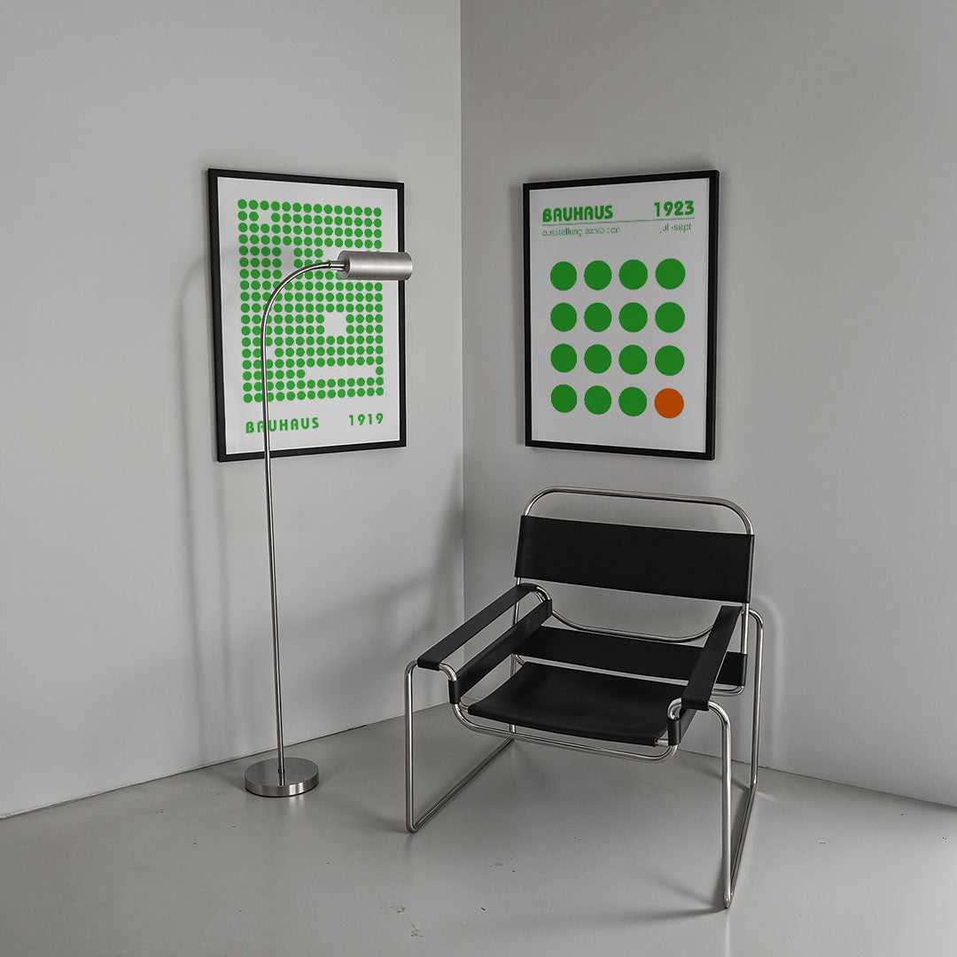 Groene puntstructuur Posterset