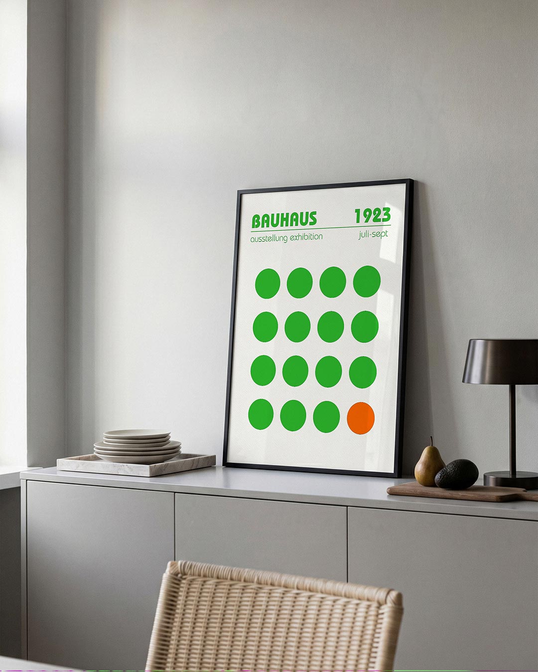 Cirkelpatroon contrast Poster
