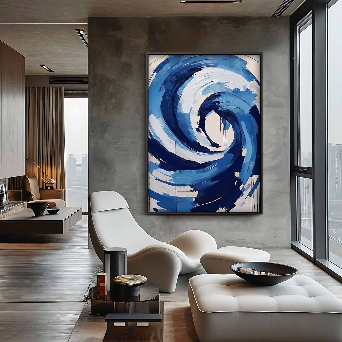 Draaikolk van Kleuren Kunstwerk-canvas-dibond-plexiglas-wanddecoratie-WallArtistic