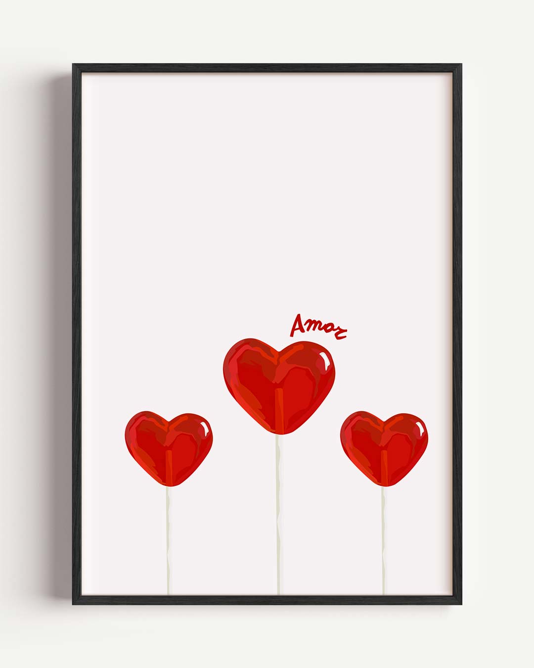 Romantische Hartjes Poster