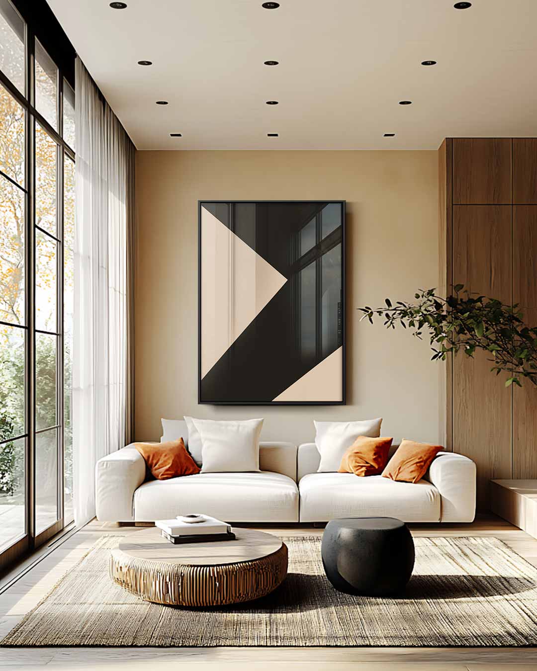 Moderne Abstracte Geometrie Kunstwerk-canvas-dibond-plexiglas-wanddecoratie-WallArtistic