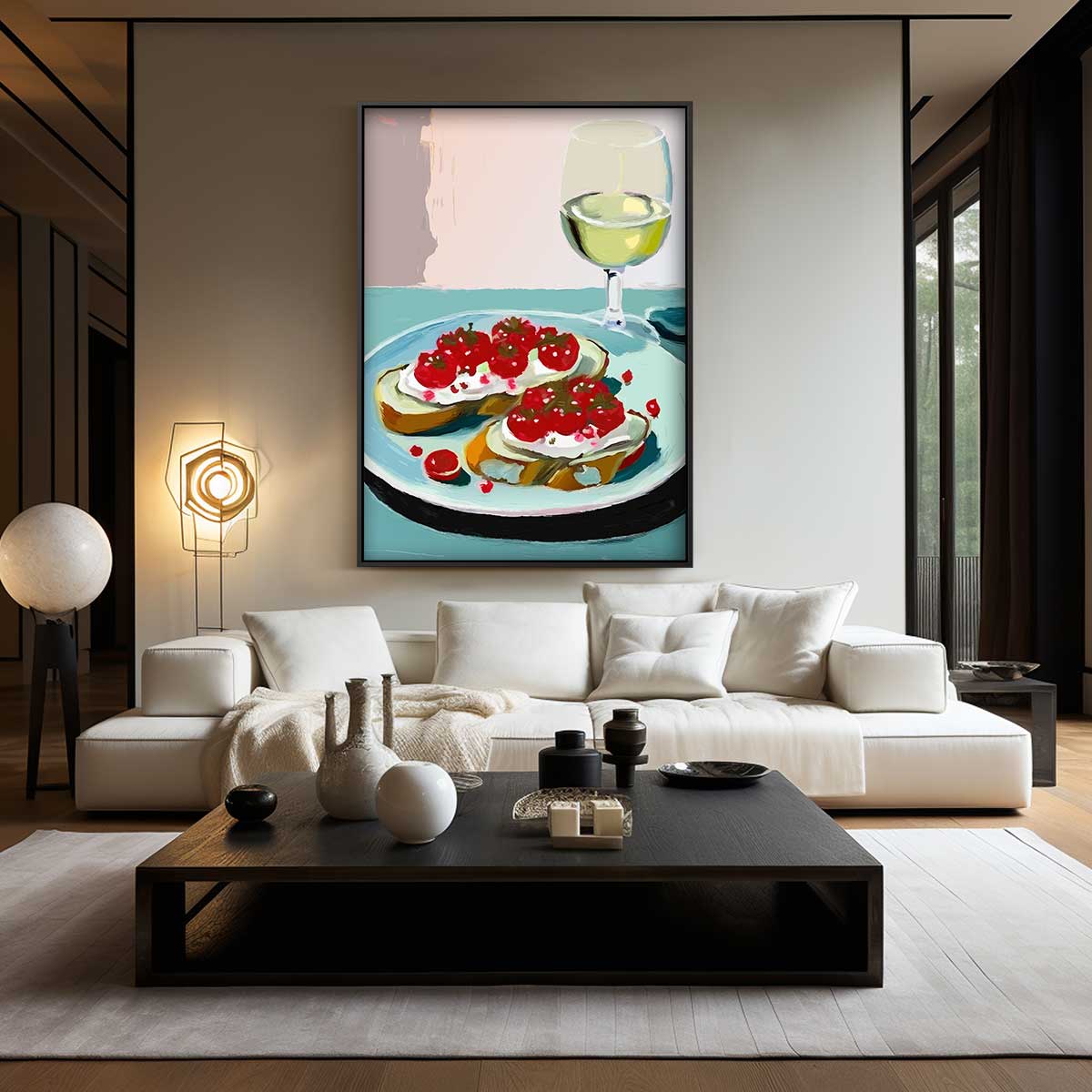 Zomers Genot Schilderij Kunstwerk-canvas-dibond-plexiglas-wanddecoratie-WallArtistic