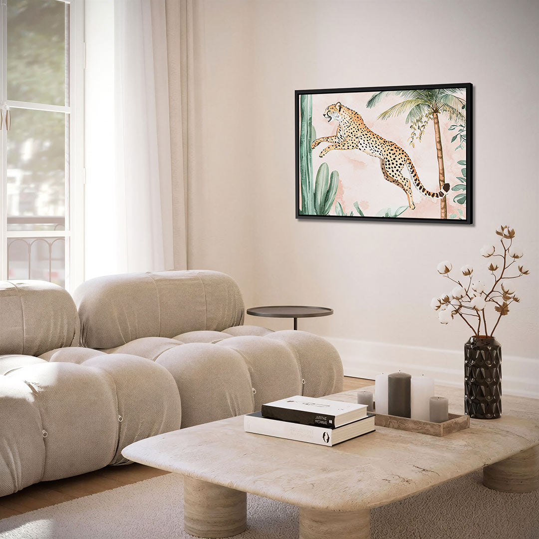 Springende luipaard Kunstwerk