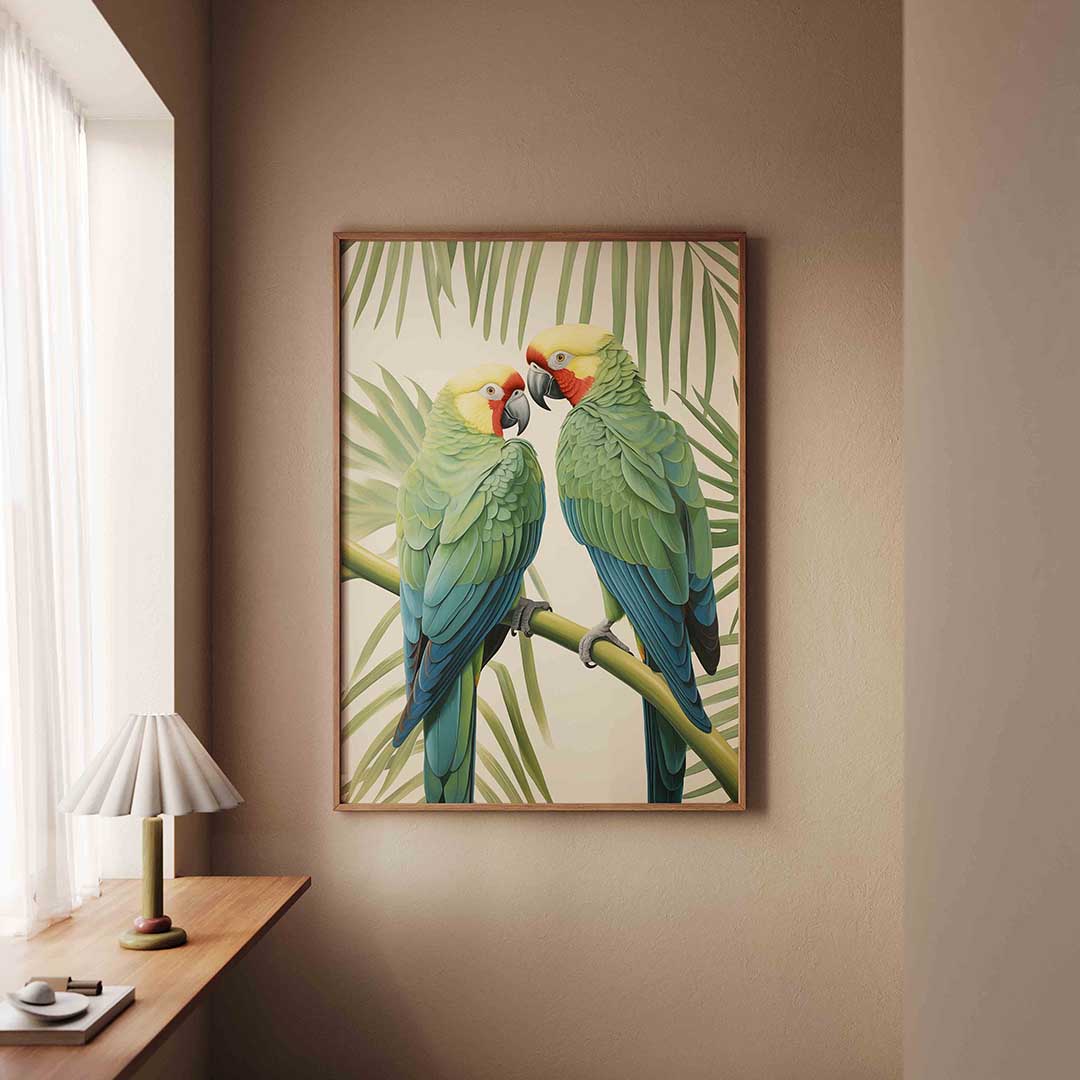 Tropische papegaaien Poster