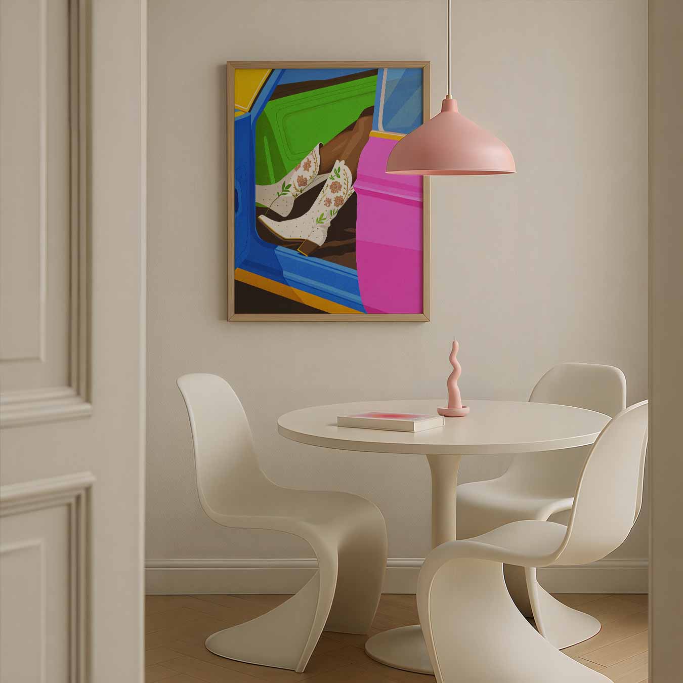 Vrolijke Cowboy Stijl Poster