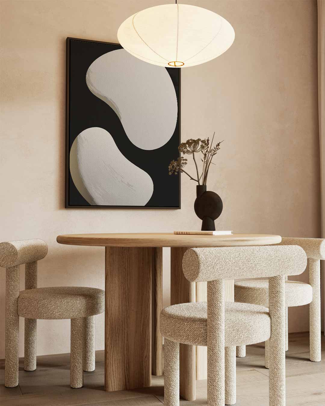 Yin en Yang Abstractie Kunstwerk-canvas-dibond-plexiglas-wanddecoratie-WallArtistic
