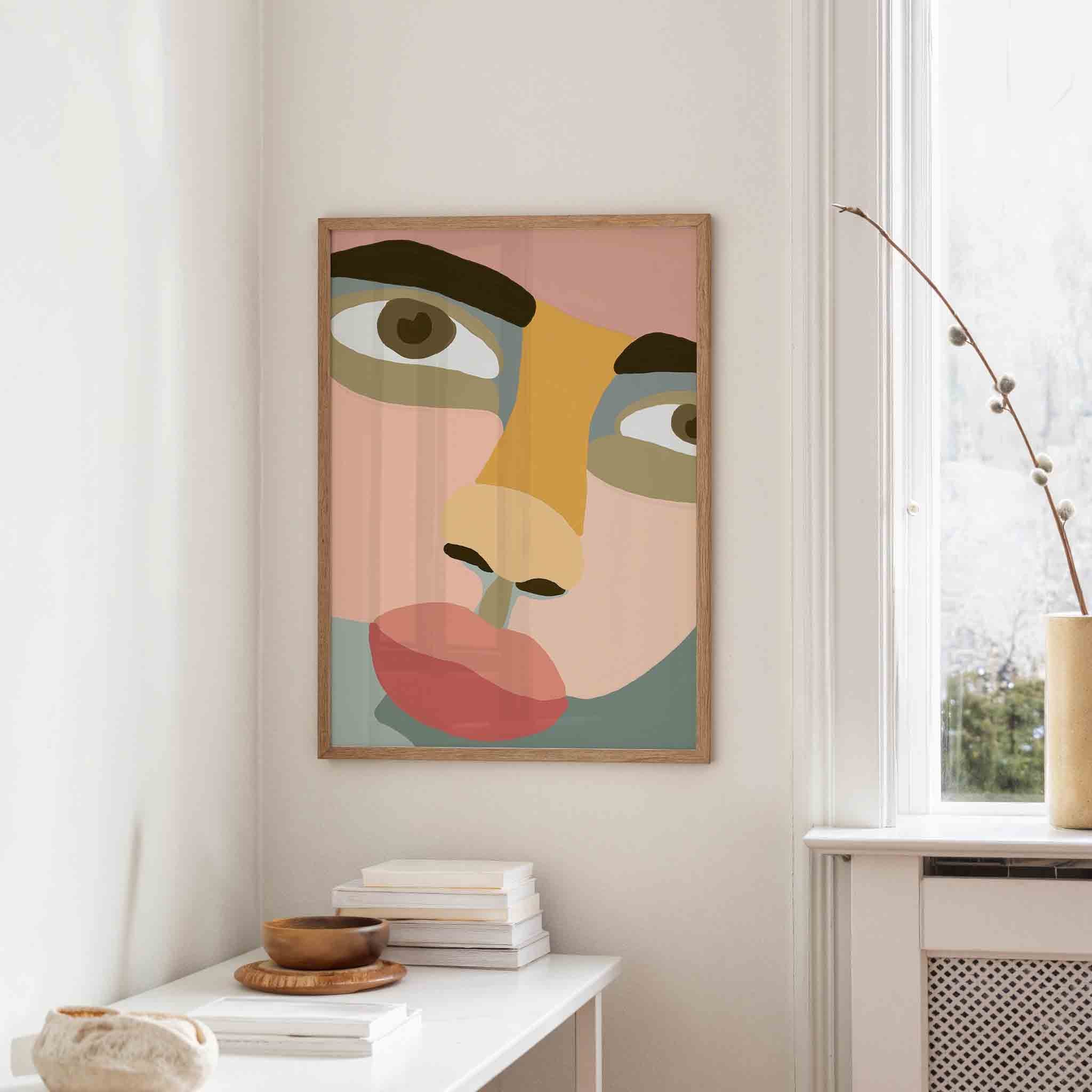 Abstract gezicht Poster