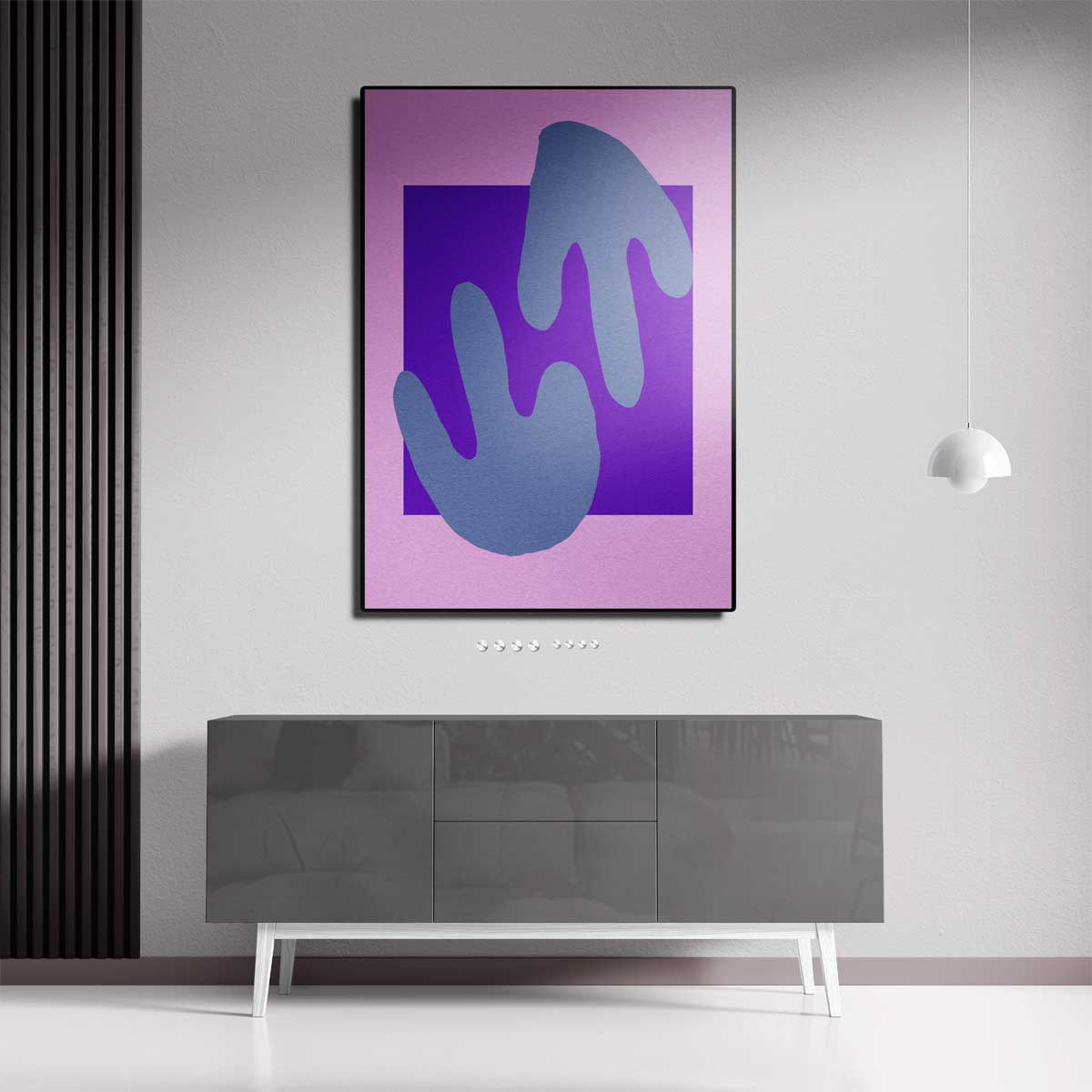 Abstracte Vormen in Pastel Kunstwerk-canvas-dibond-plexiglas-wanddecoratie-WallArtistic