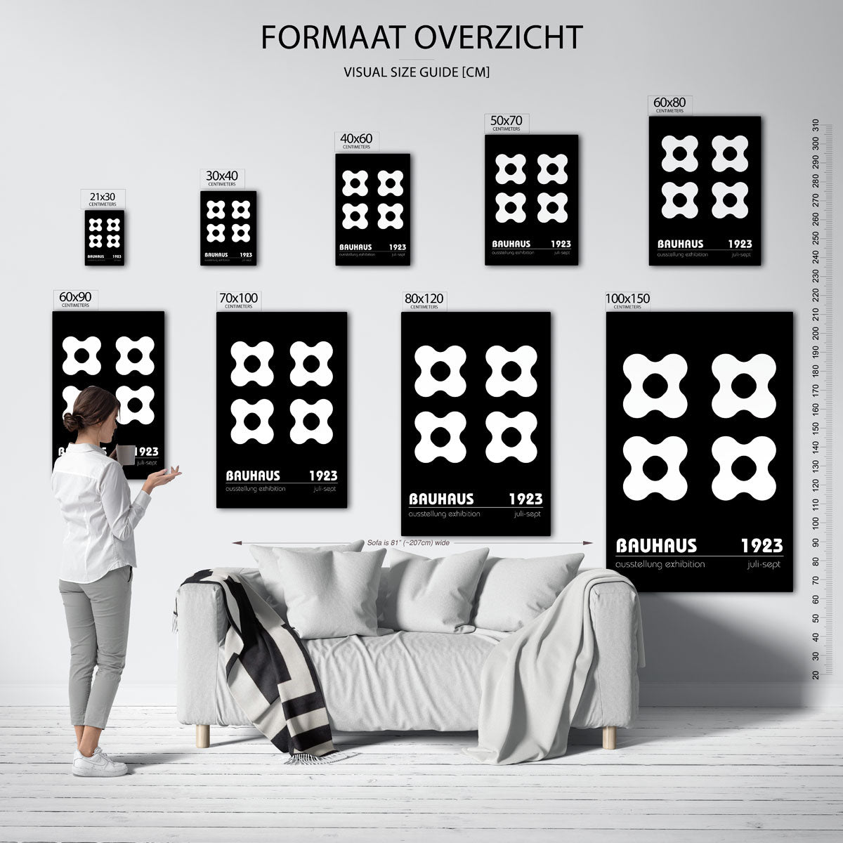 Vormritme en contrast Poster