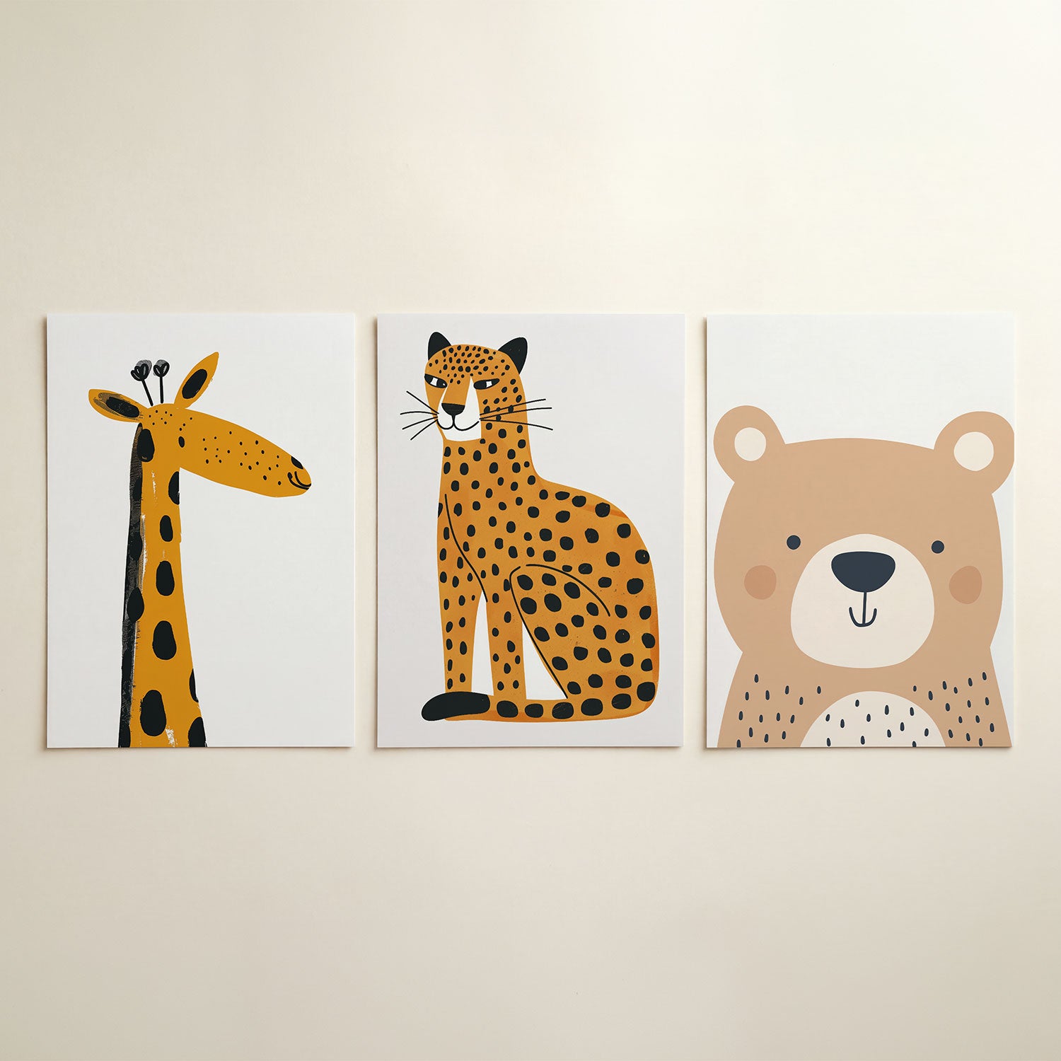 Vrolijke giraffe Posterset