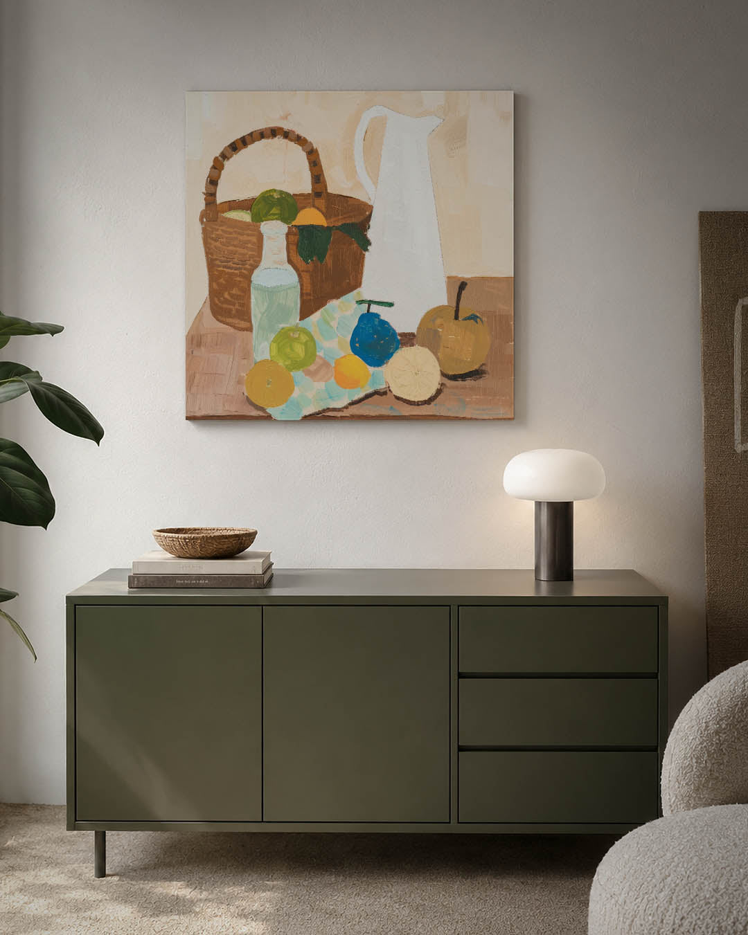 Fruit en mand Kunstwerk