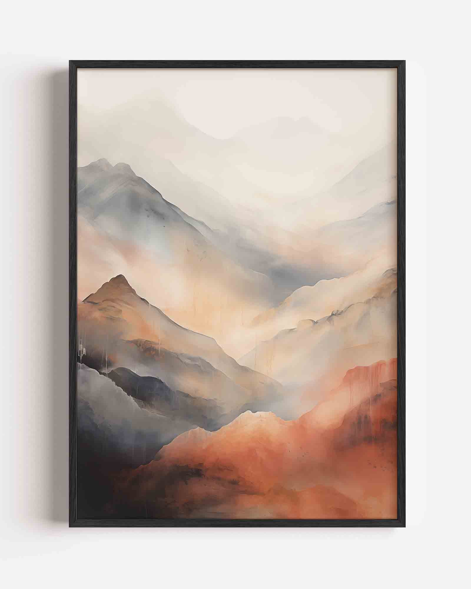Bergen in mist Poster