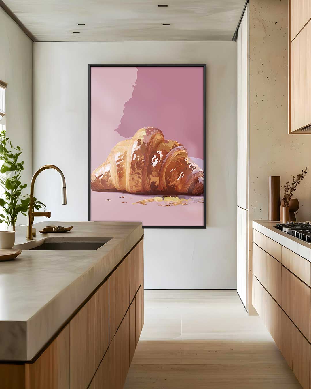 Croissantje in Kunst Kunstwerk-canvas-dibond-plexiglas-wanddecoratie-WallArtistic