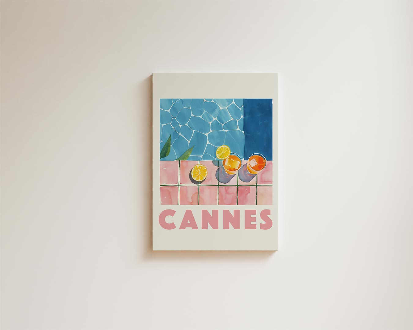 Zonnige Dagen in Cannes Kunstwerk-canvas-dibond-plexiglas-wanddecoratie-WallArtistic