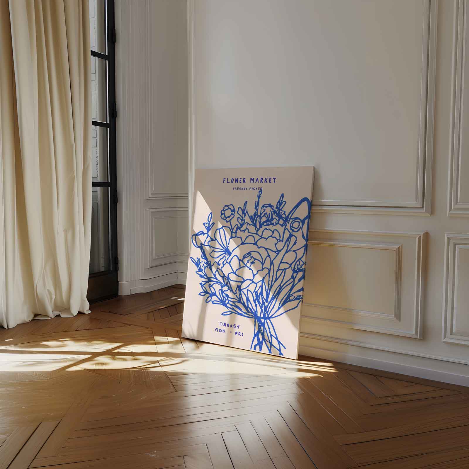 Bloemenmarkt Elegantie Kunstwerk-canvas-dibond-plexiglas-wanddecoratie-WallArtistic