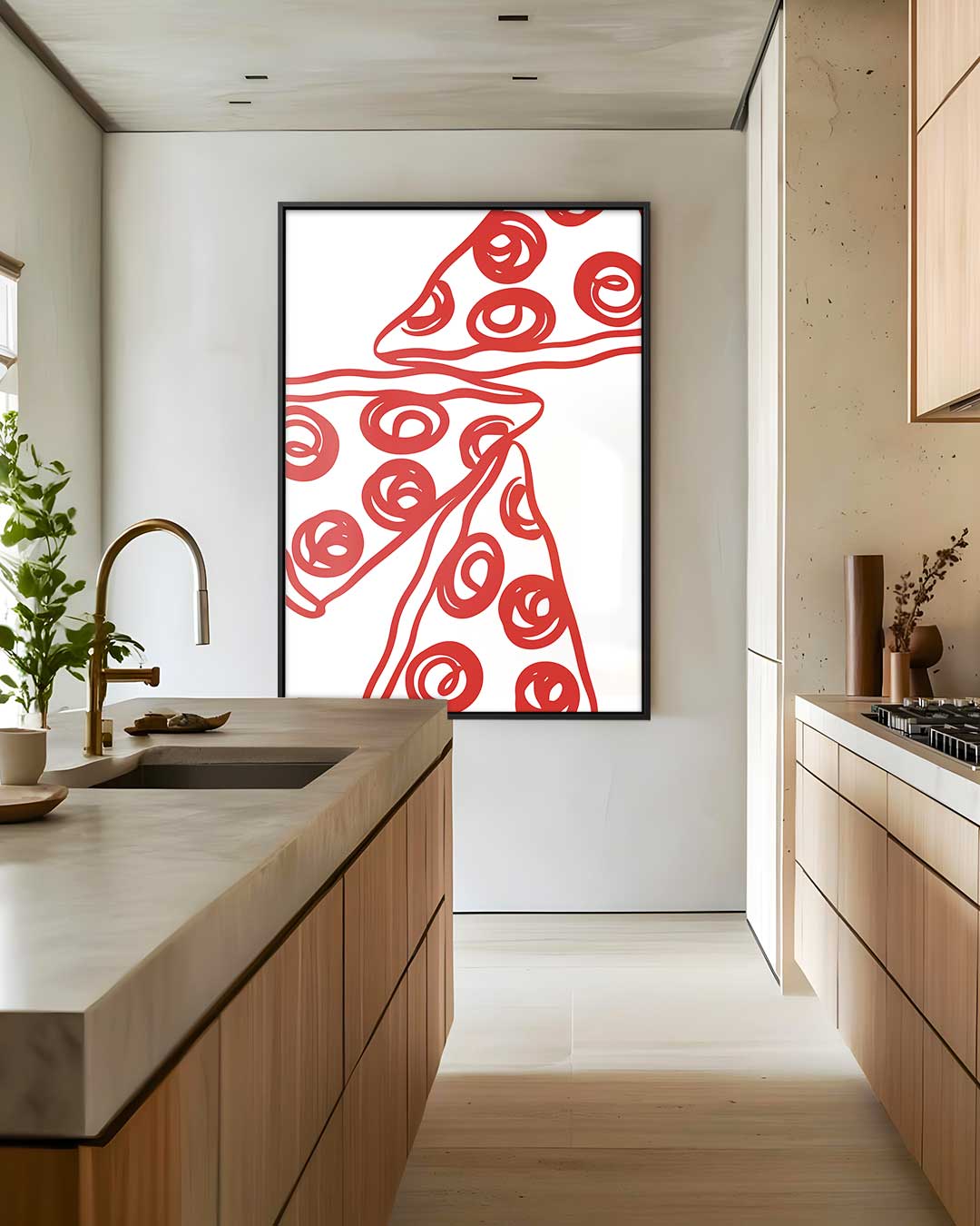 Pizza Pop Art Print Kunstwerk-canvas-dibond-plexiglas-wanddecoratie-WallArtistic