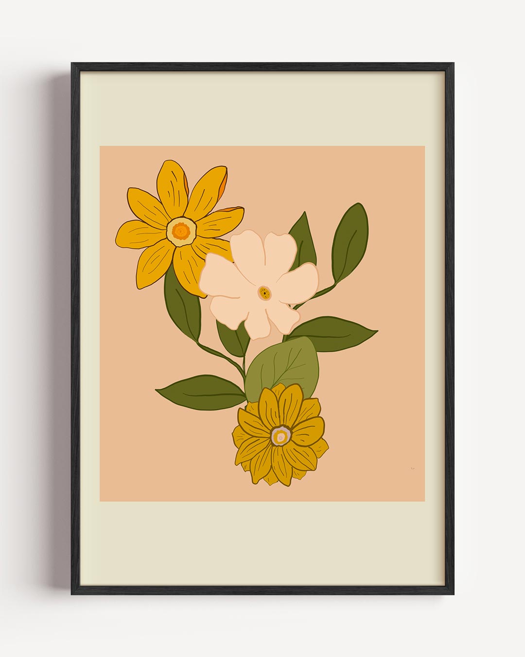 Bloemige Vrolijkheid Wandposter-WallArtistic