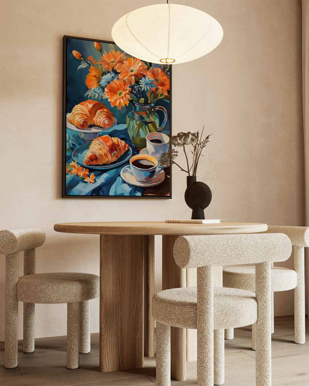 Ontbijt in Bloemenpracht Kunstwerk-canvas-dibond-plexiglas-wanddecoratie-WallArtistic