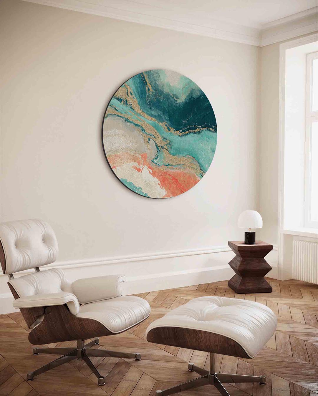 Abstracte oceaan Muurcirkel