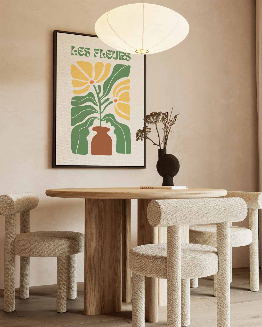 Bloemen in Vaas kunstposter Kunstwerk-canvas-dibond-plexiglas-wanddecoratie-WallArtistic