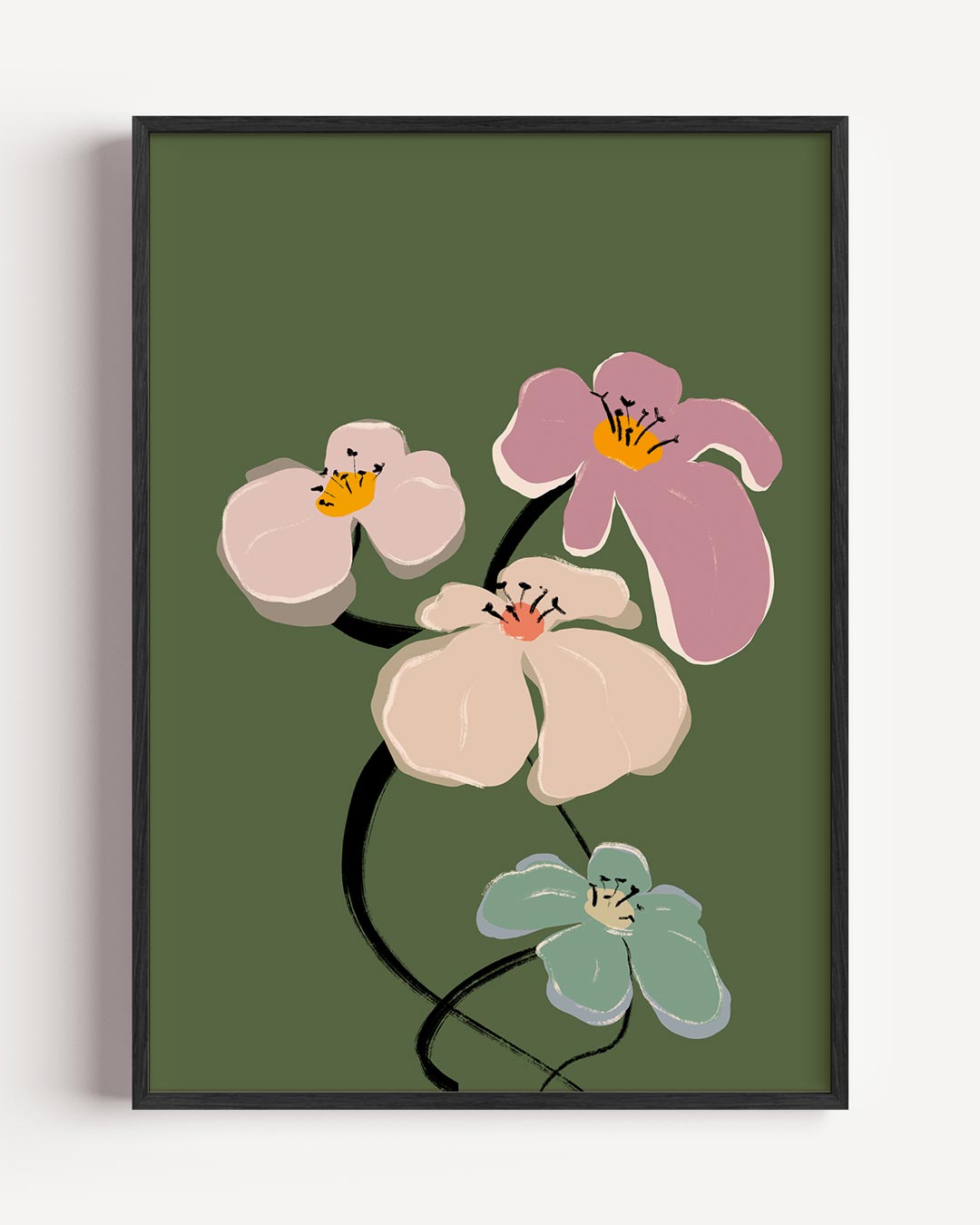 Bloemenpracht in Pasteltinten Poster-WallArtistic