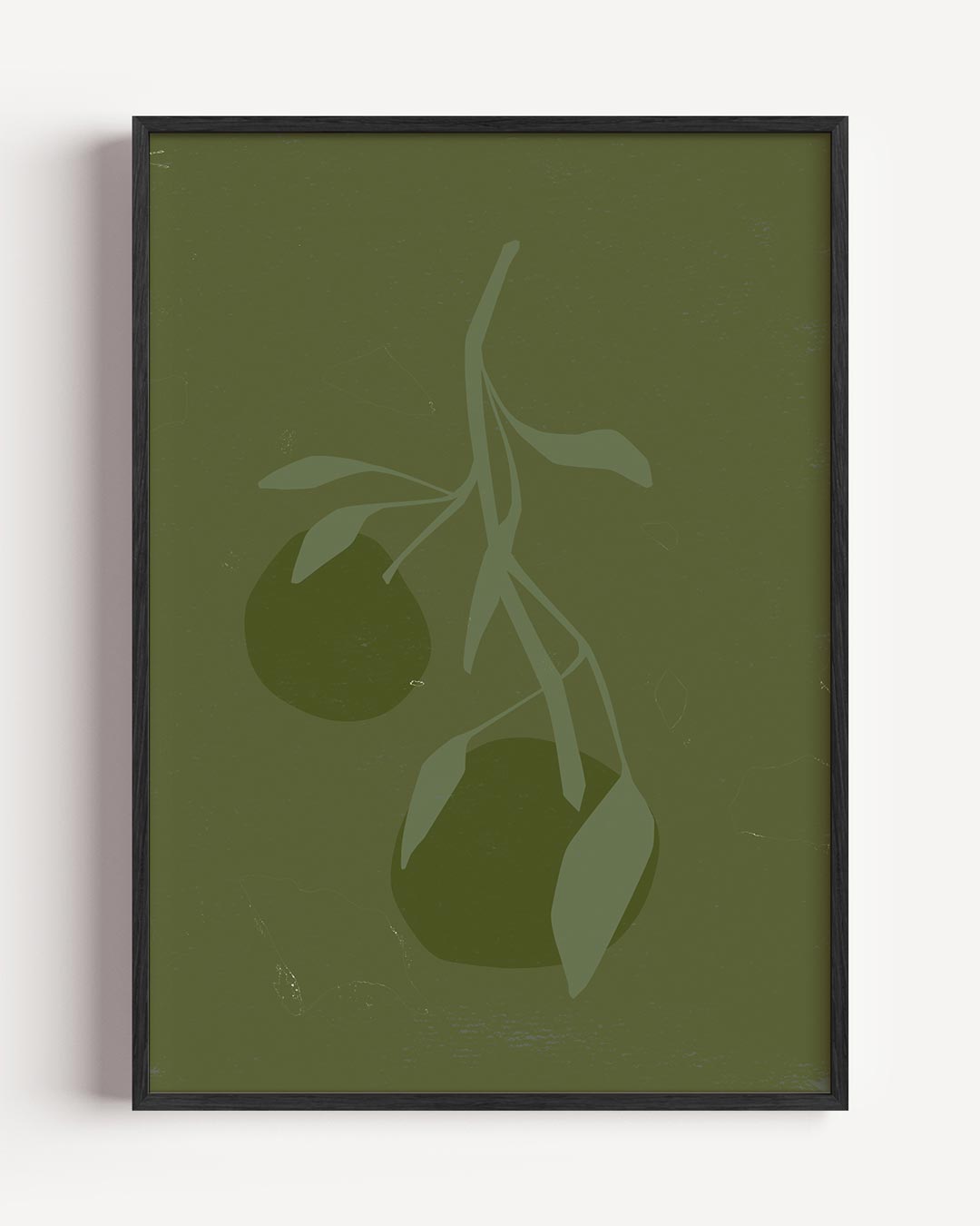 Stijlvolle Olijfgroene Wanddecoratie Poster-WallArtistic