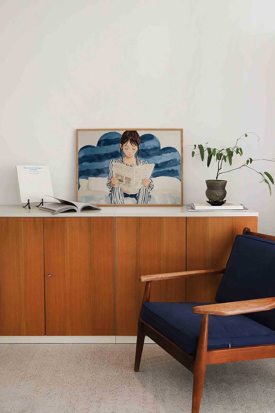 Lezend meisje Poster