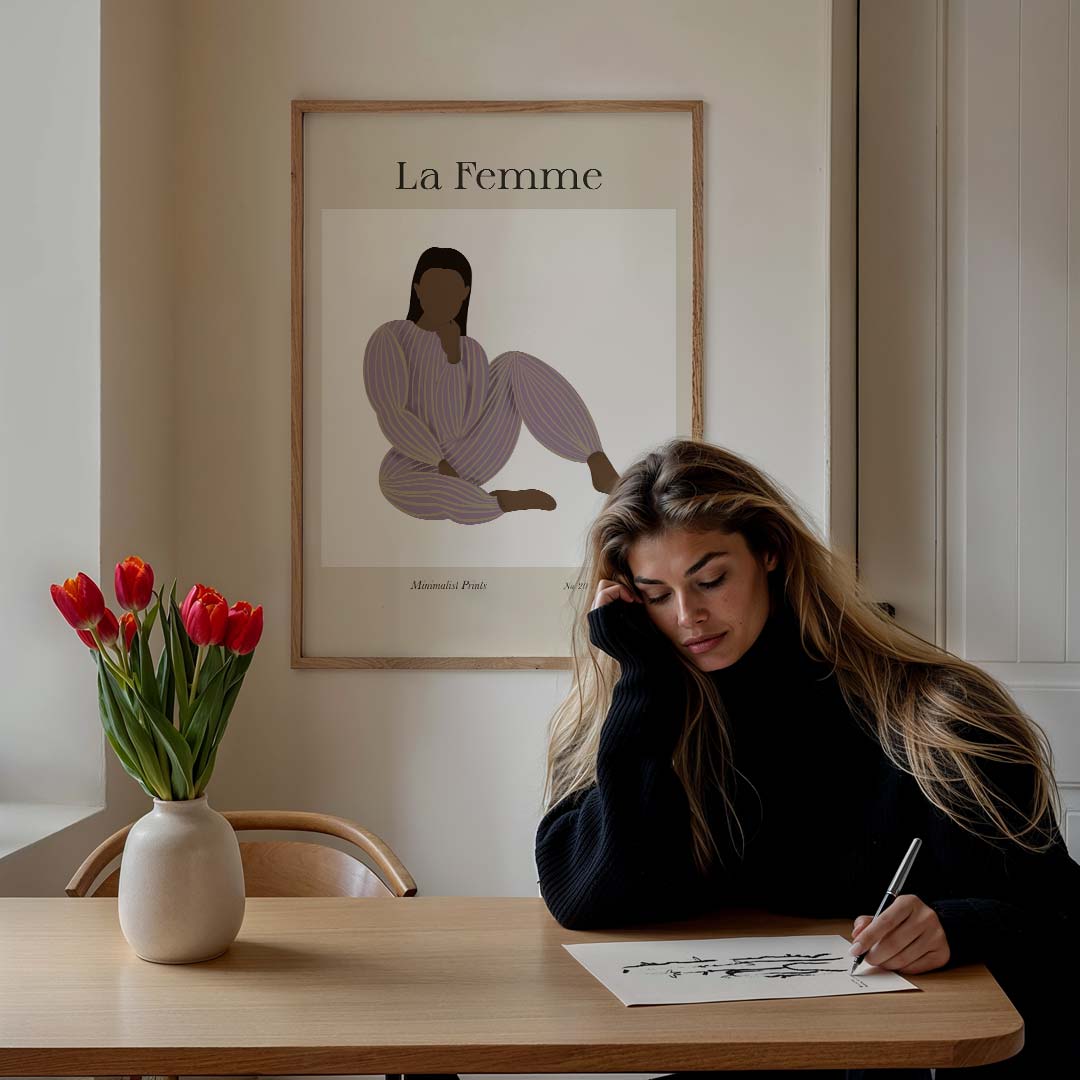 La Femme Minimalistische Poster-WallArtistic