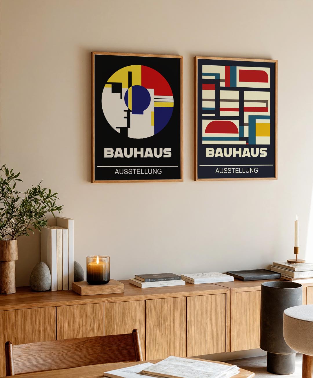 Kleurrijke cirkelcompositie Posterset